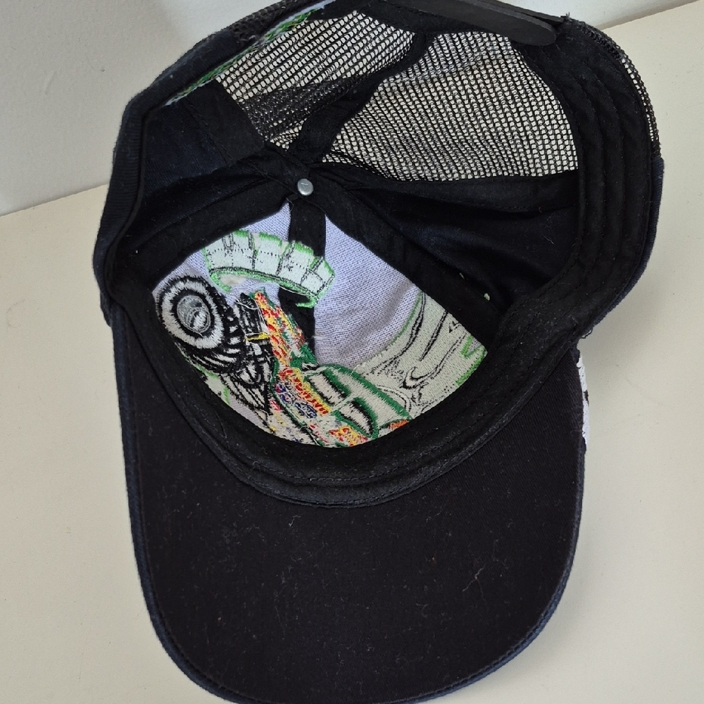 Monster Attitude Black Cap with Green and Multicolor Embroidery,halloween-ready - Picture 6 of 8